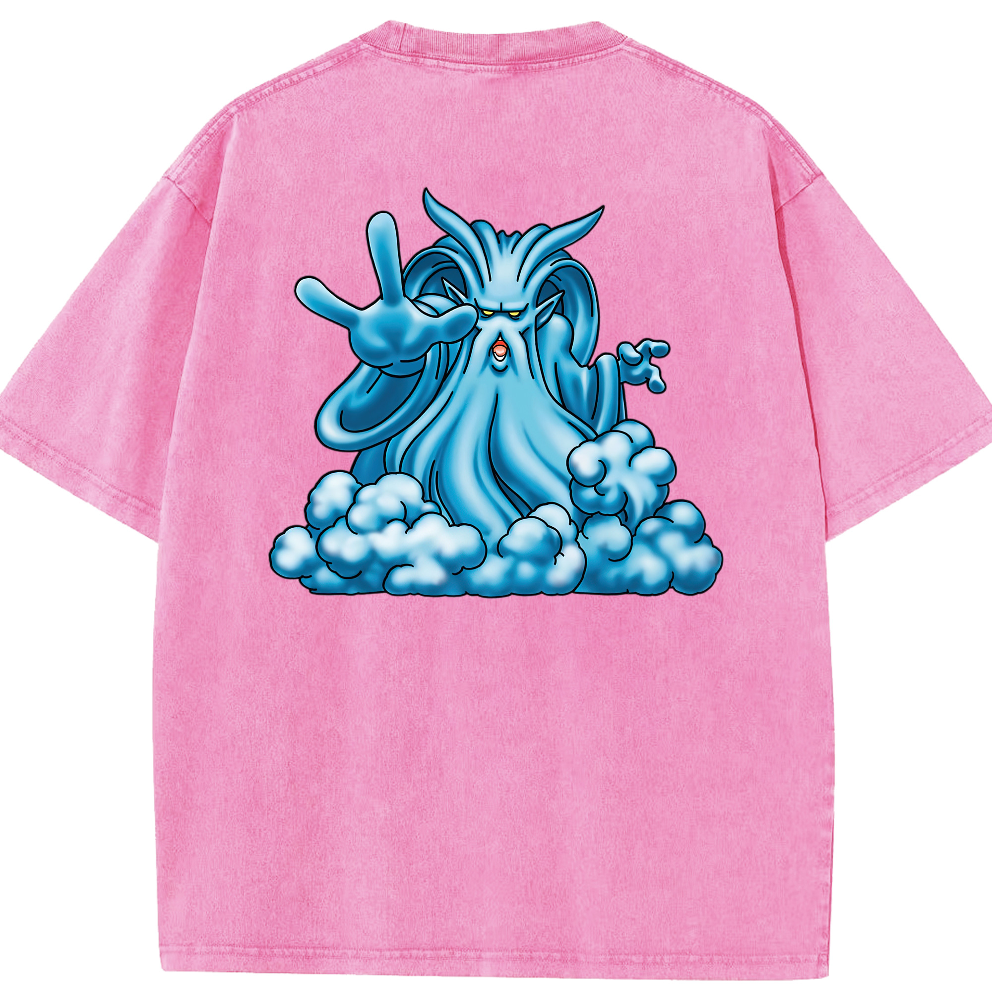 （画像用） ドラゴンクエスト Doragon Kuesuto Dragon Quest 綿100% ヴィンテージ風 半袖Tシャツ（背面プリント）